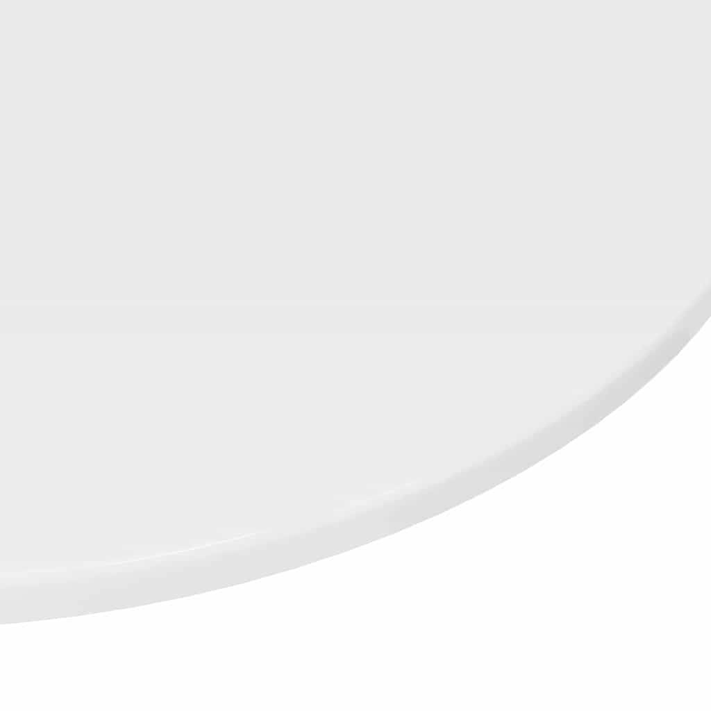 Bordplate Høyglans hvit Ø 70 x 1,5 cm Konstruert tre