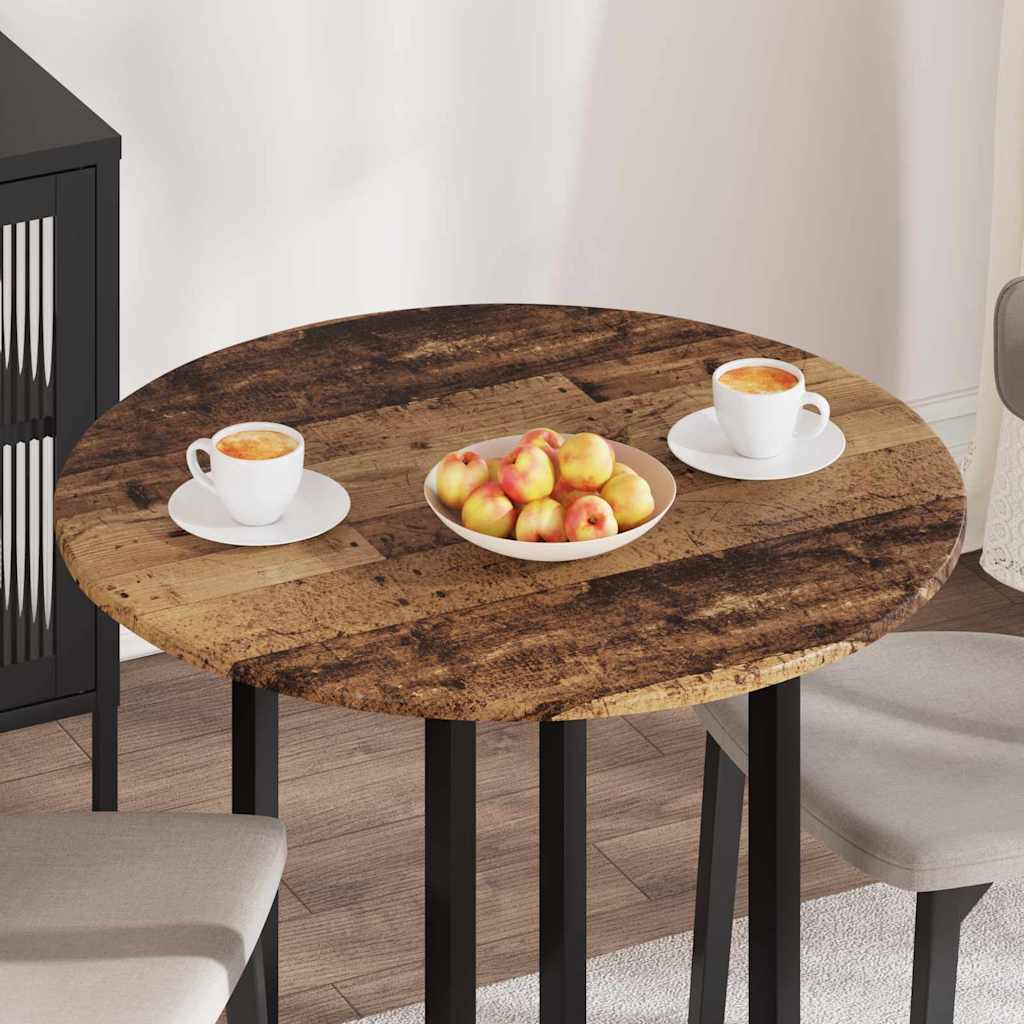 Bordplate Gammelt tre Ø 80 x 1,5 cm Konstruert tre