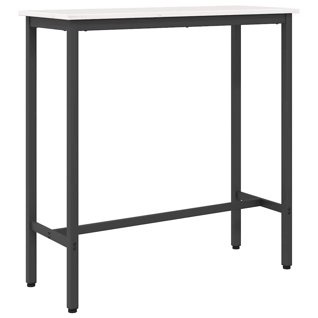 bord Hvit 100 x 40 x 101 cm Konstruksjonsvirke og stål