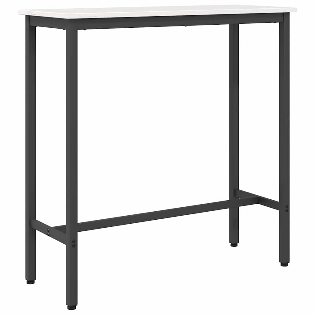 bord Hvit 100 x 40 x 101 cm Konstruksjonsvirke og stål