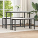 Spisebenk 2 pcs Hvit 100 x 32,5 x 49 cm Massivt furutre