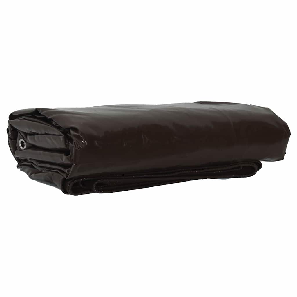 Presenning 650g / m² Brun 3 x 3 m Lerret med PVC-belegg
