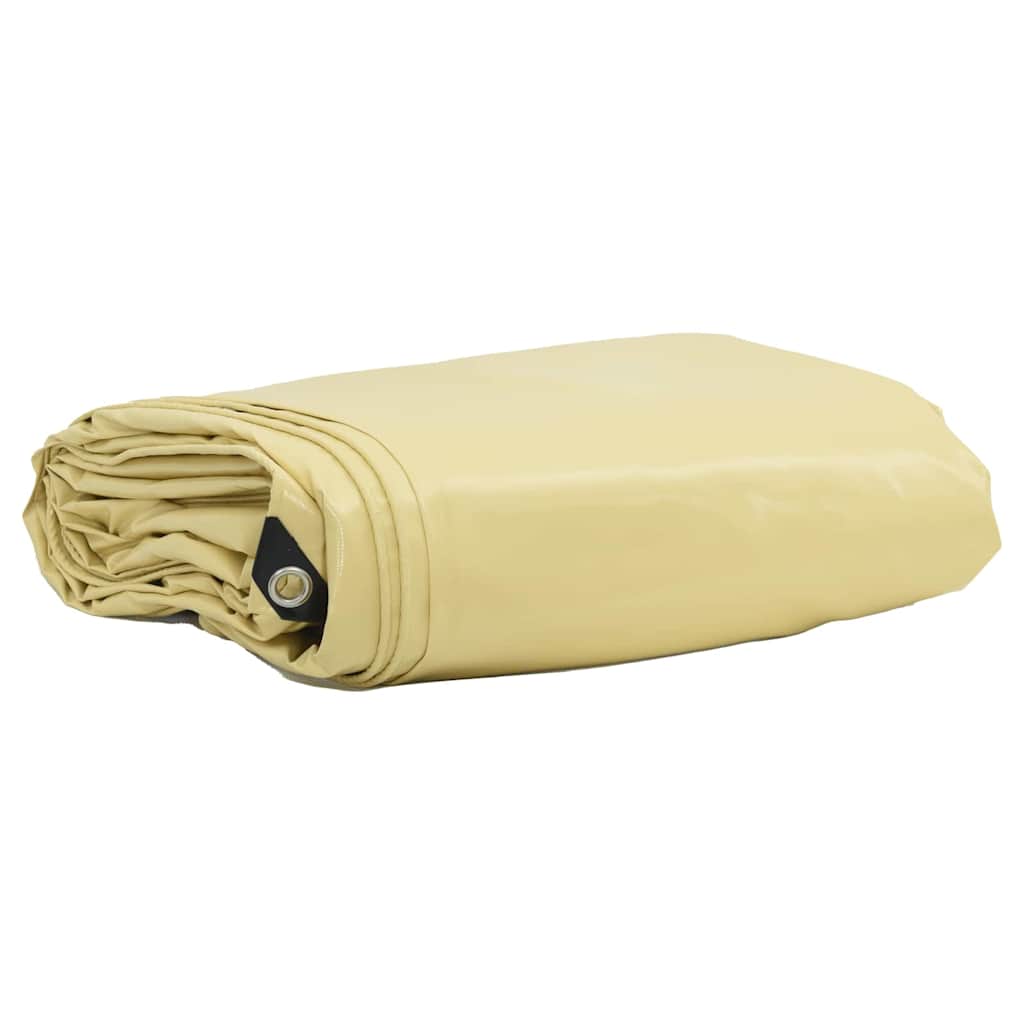 Presenning 650g / m² Beige 3 x 5 m Lerret med PVC-belegg