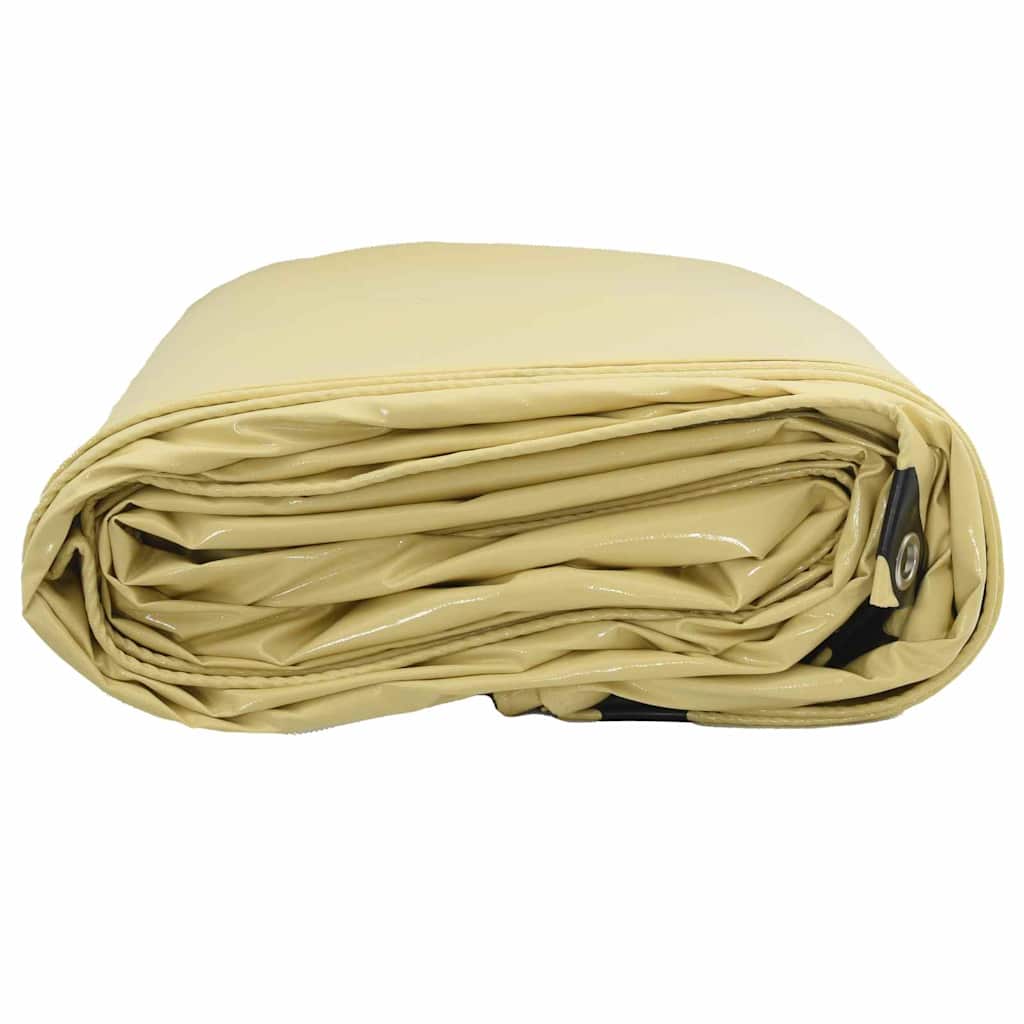 Presenning 650g / m² Beige 4 x 6 m Lerret med PVC-belegg