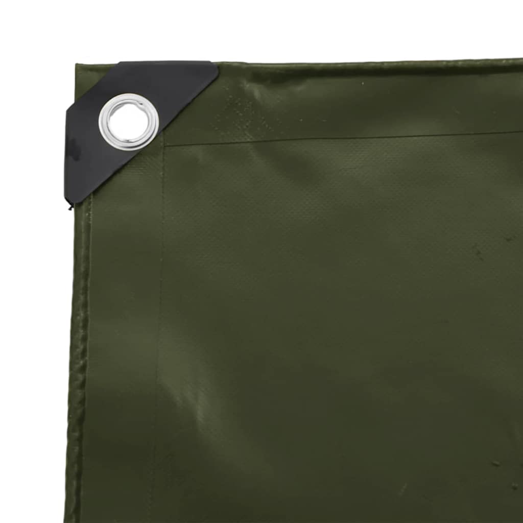 Presenning 650g / m² Olivengrønn 5 x 7 m Lerret med PVC-belegg