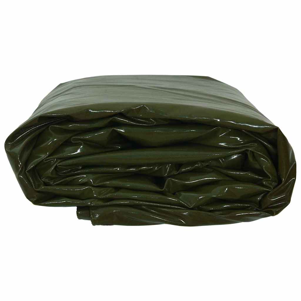 Presenning 650g / m² Olivengrønn 5 x 7 m Lerret med PVC-belegg