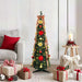 Kunstig juletre med 50 LED med stativ grønn 125 cm PVC