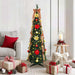 Kunstig juletre med 100 LED med stativ grønn 155 cm PVC