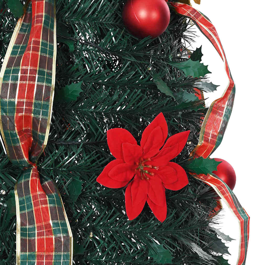 Kunstig juletre med 150 LED med stativ grønn 185 cm PVC