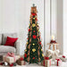 Kunstig juletre med 150 LED med stativ grønn 185 cm PVC