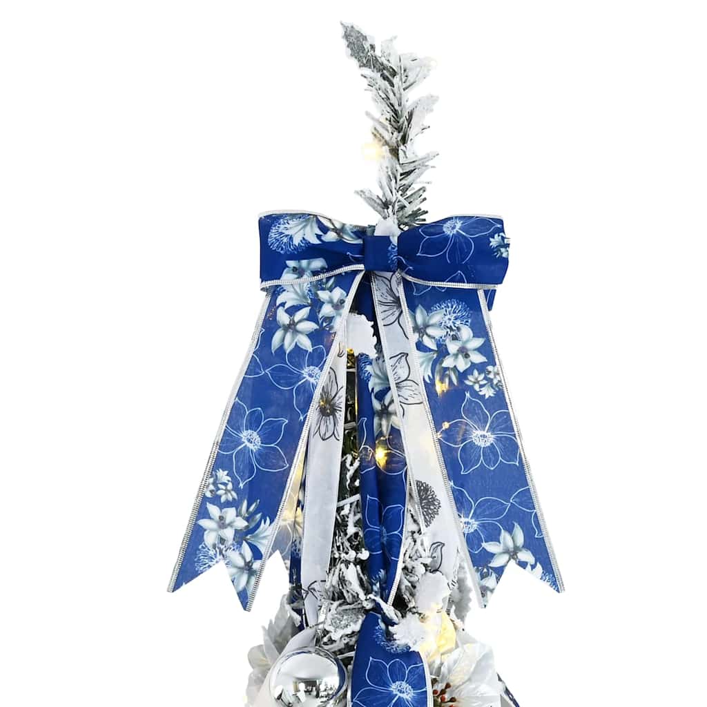 Kunstig juletre med 50 LED med stativ Hvit 120 cm PVC
