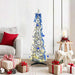 Kunstig juletre med 50 LED med stativ Hvit 120 cm PVC