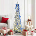 Kunstig juletre med 100 LED med stativ Hvit 150 cm PVC