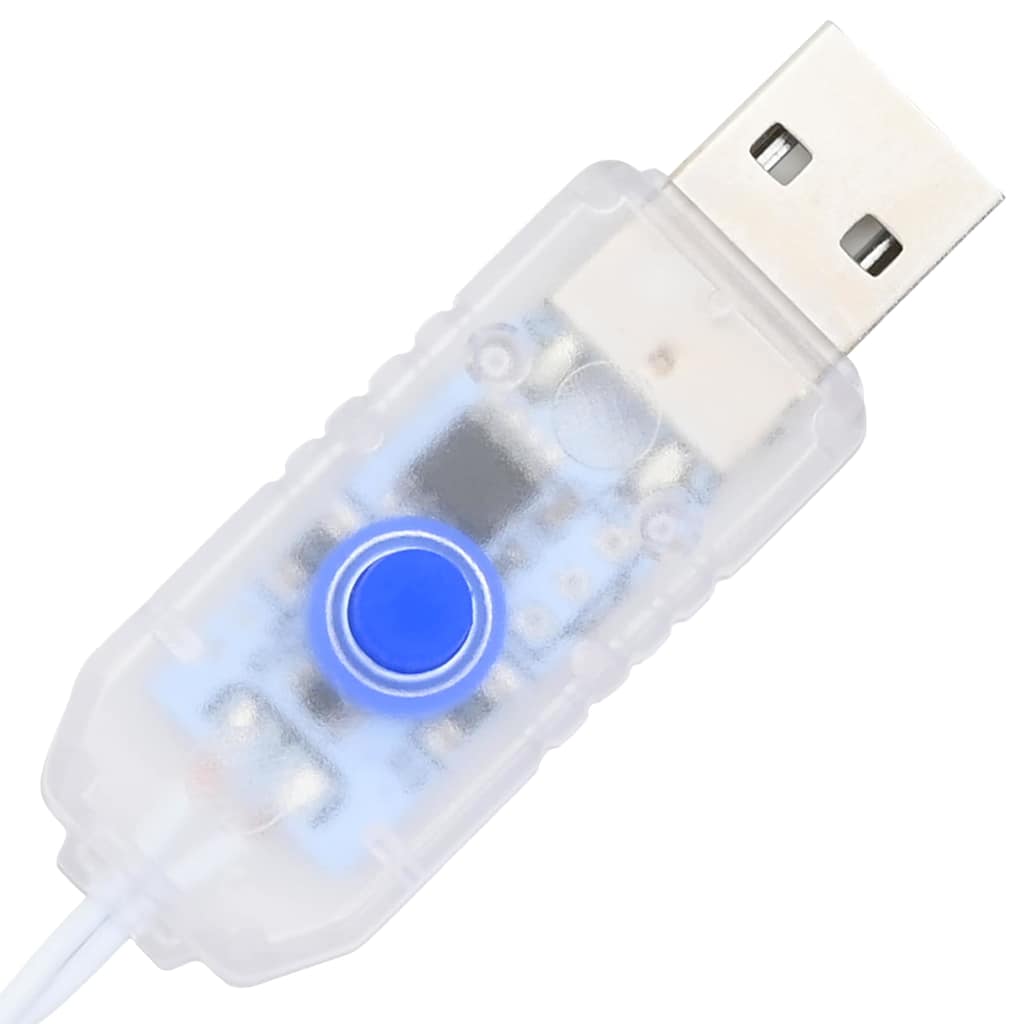 Kunstig juletre med 150 LED med stativ Hvit 180 cm PVC