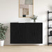 Vegghengt skap 2 pcs Svart Eik 69,5 x 34 x 90 cm Konstruert tre