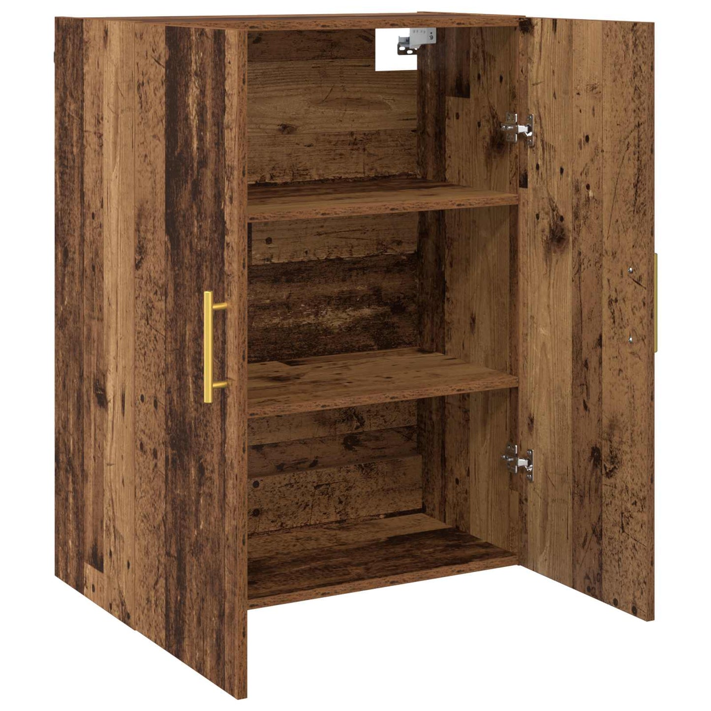 Vegghengt skap Veggmontert 2 pcs Gammelt tre 69,5 x 34 x 90 cm
