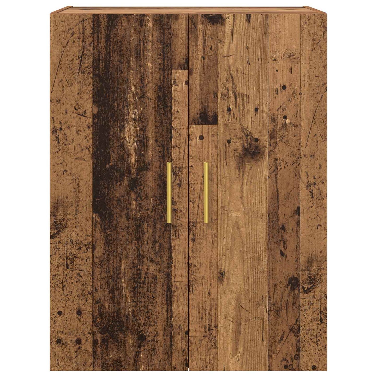 Vegghengt skap Veggmontert 2 pcs Gammelt tre 69,5 x 34 x 90 cm
