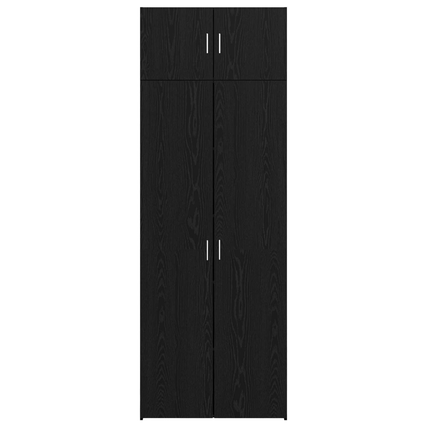 Oppbevaringsskap 3 pcs Svart Eik