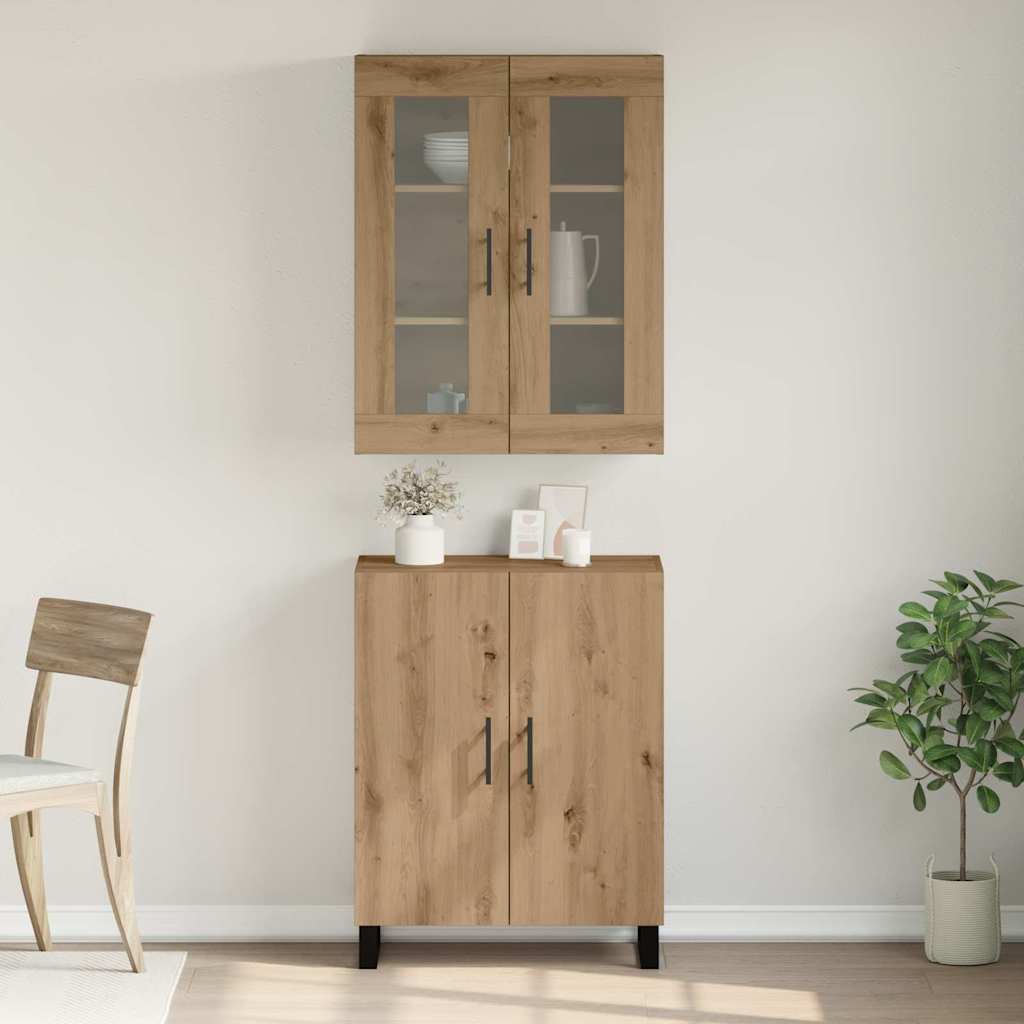 Høyskap 2 pcs artisan eik 69,5 x 34 x 180 cm Konstruert tre
