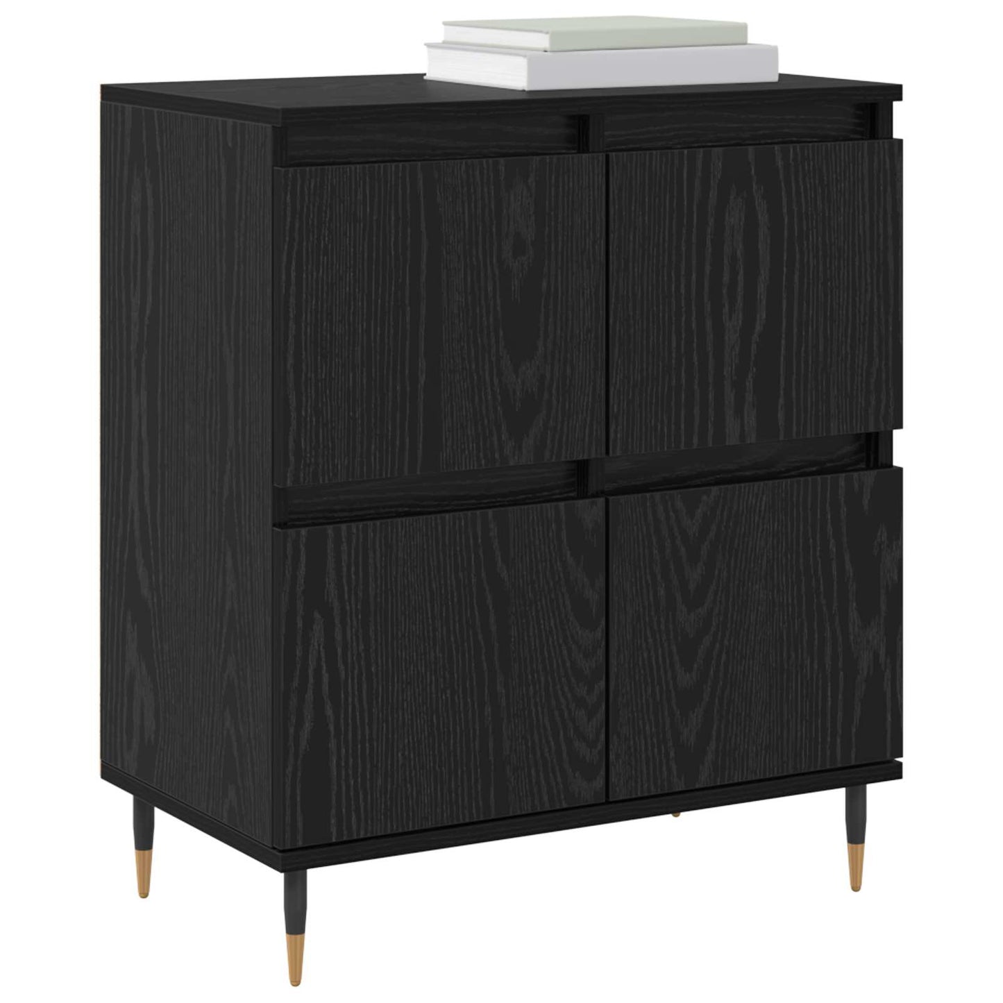 Oppbevaringsskap 2 pcs Svart Eik 60 x 35 x 70 cm