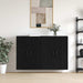 Vegghengt skap 2 pcs Svart Eik 69,5 x 34 x 90 cm Konstruert tre