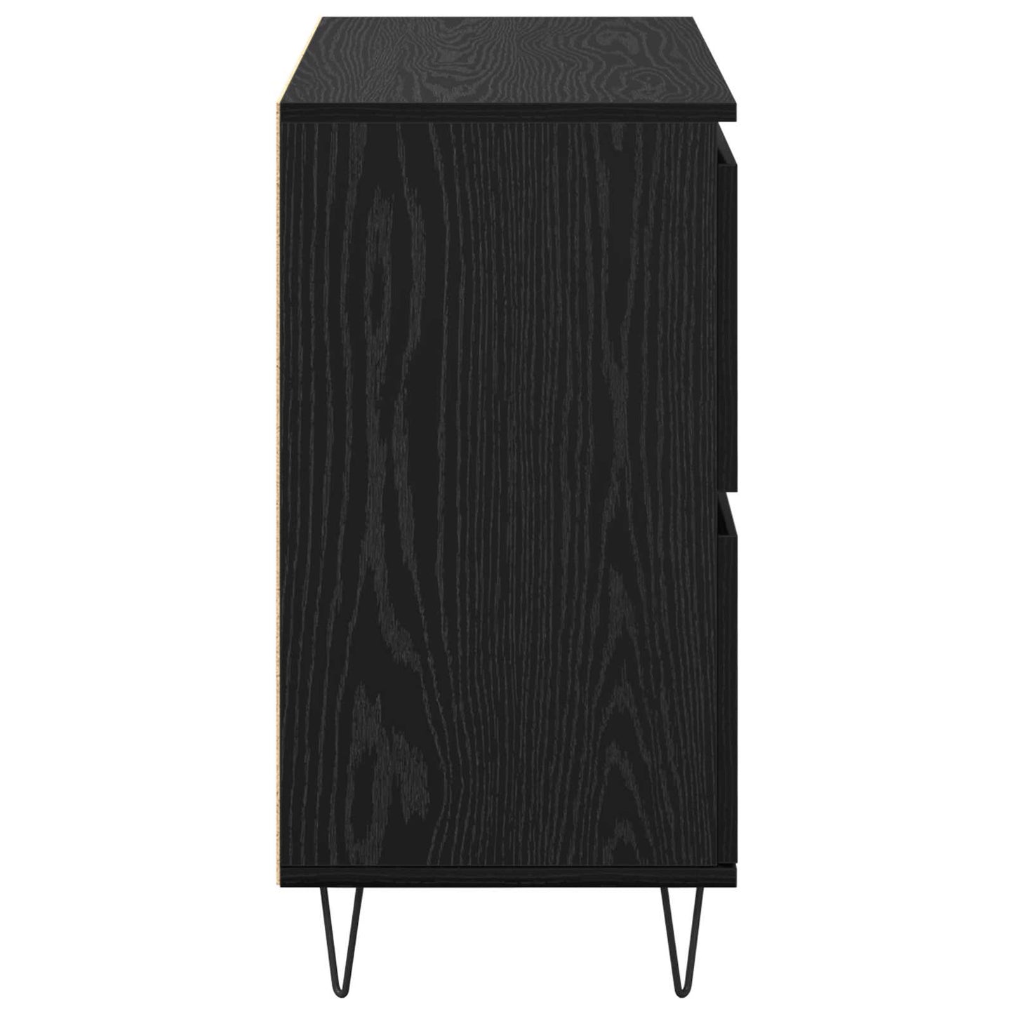 Skap 2 pcs Svart eik