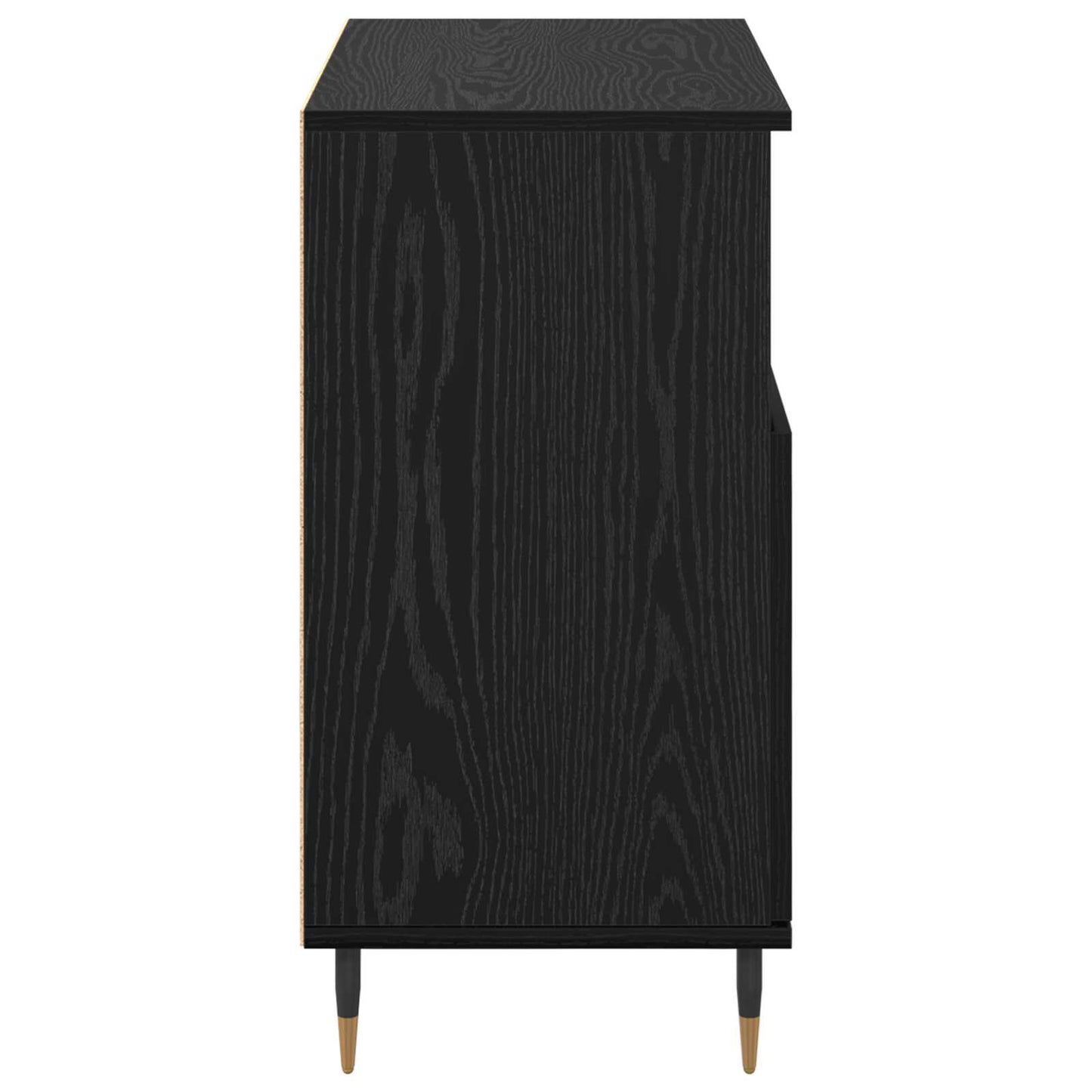 Skap 3 pcs Svart Eik