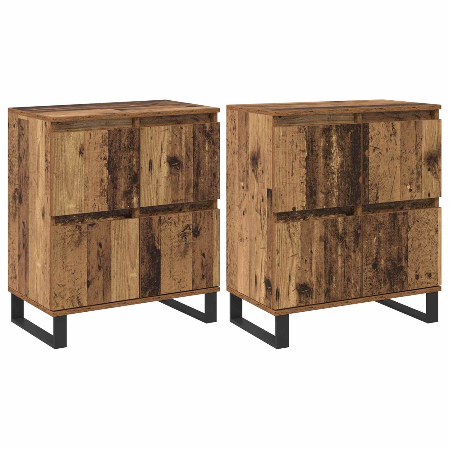 Serviesskap 2 pcs Gammelt tre 60 x 35 x 70 cm