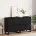 Serviesskap 2 pcs Svart Eik 60 x 35 x 70 cm