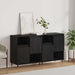 Skap 2 pcs Svart eik