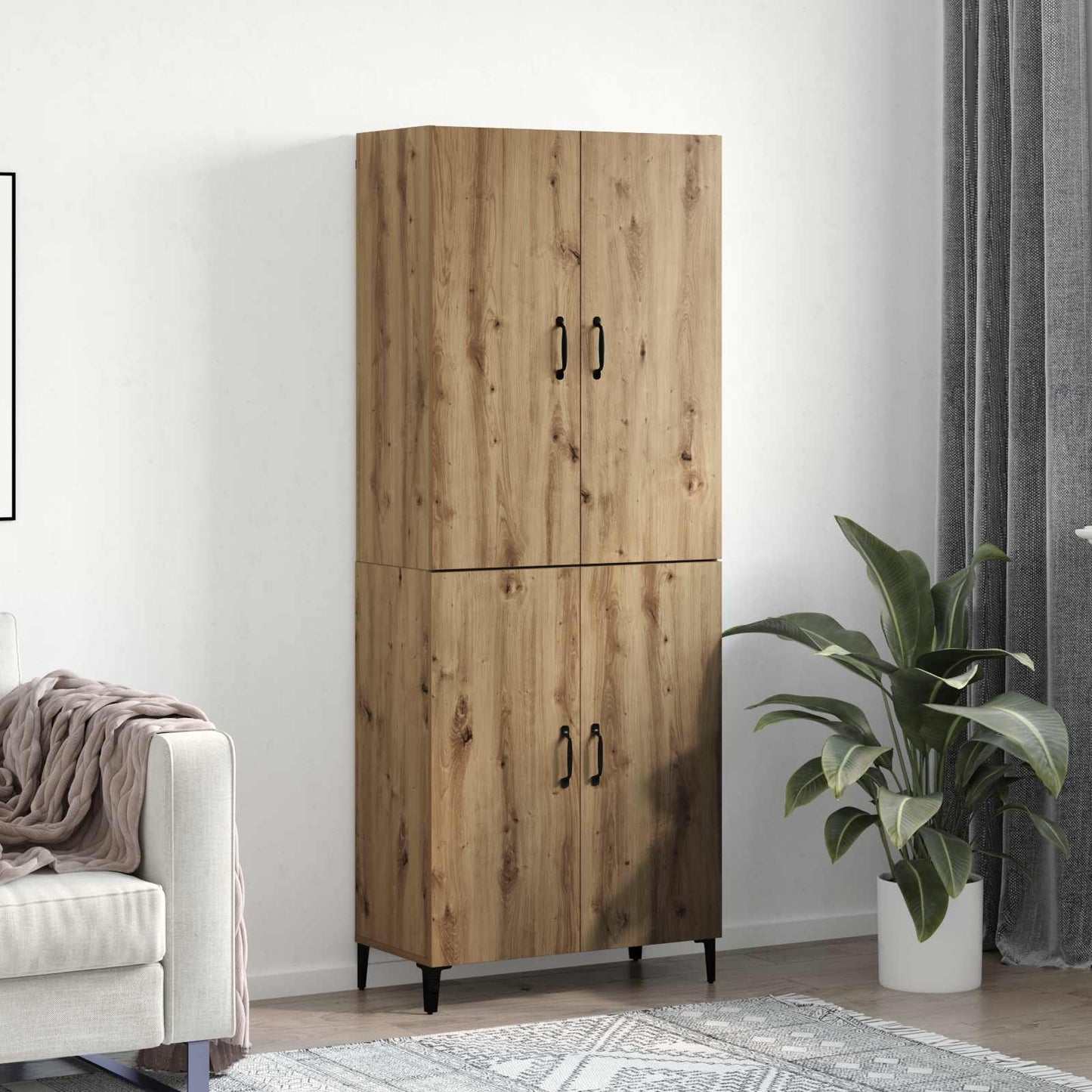 Høyskap 2 pcs Artisan Eik 69,5 x 34 x 180 cm Konstruert tre