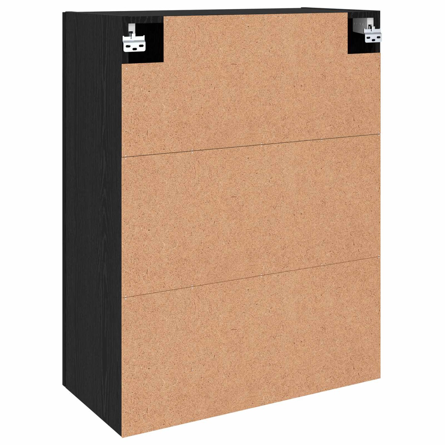 Vegghengt skap 2 pcs Svart Eik 69,5 x 34 x 90 cm Konstruert tre