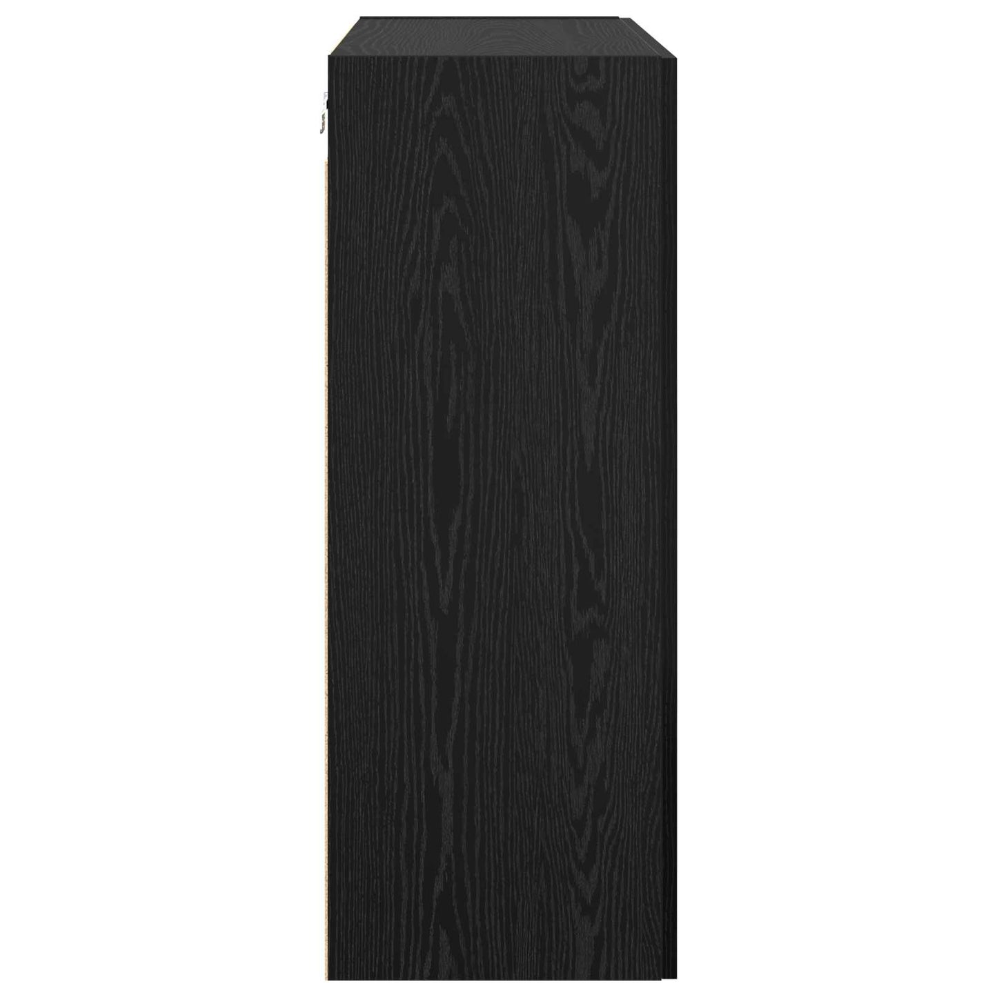 Vegghengt skap 2 pcs Svart Eik 69,5 x 34 x 90 cm Konstruert tre