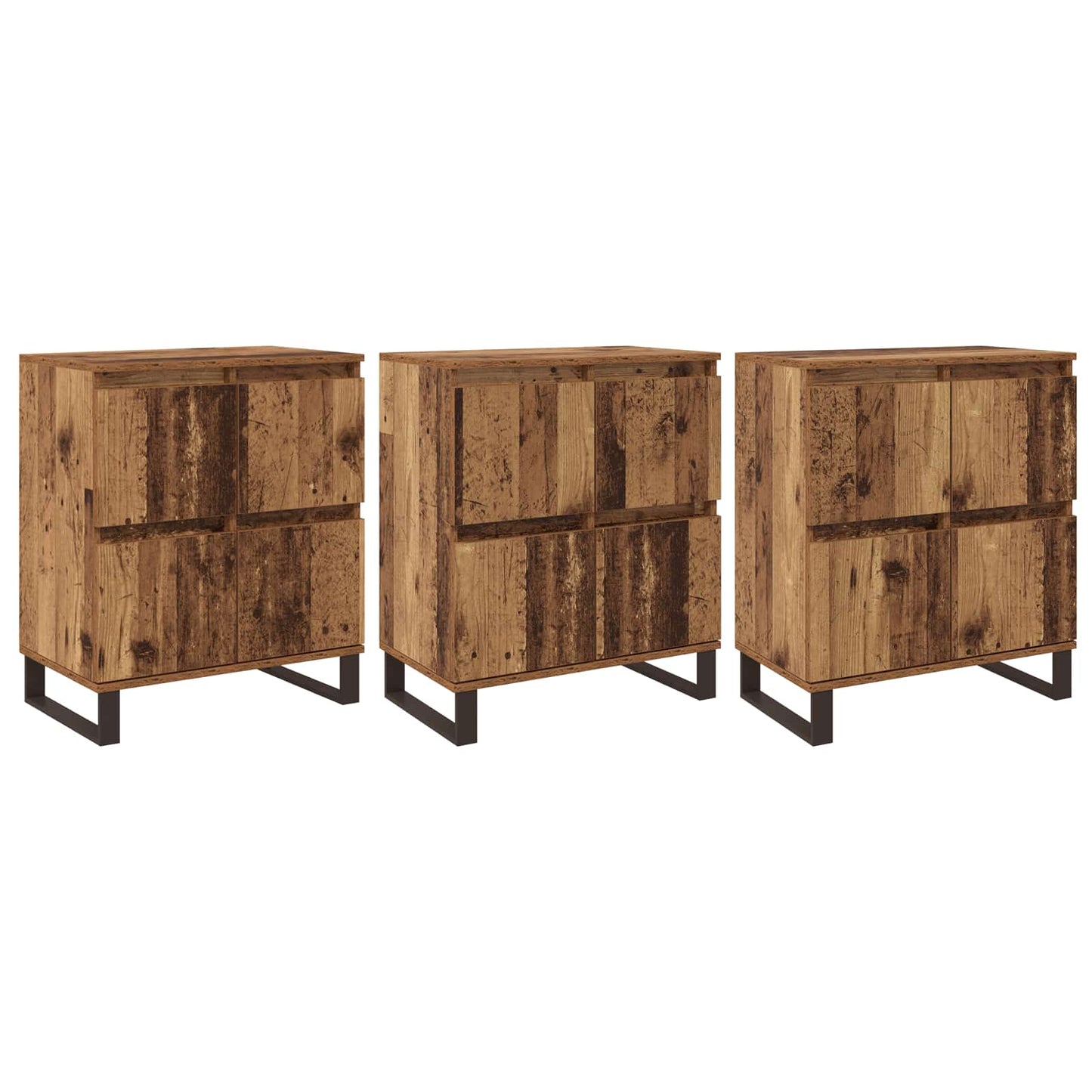 Serviesskap 3 pcs Gammelt tre 60 x 35 x 70 cm