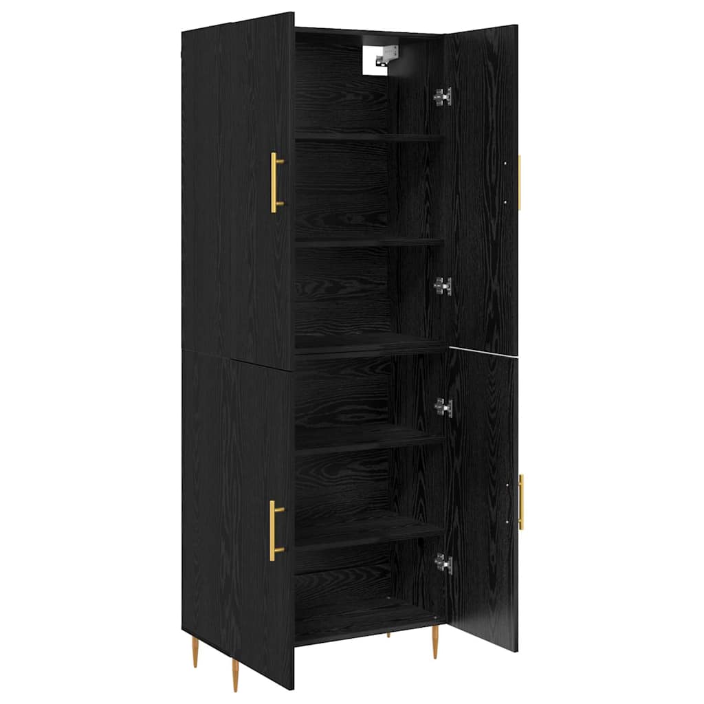 Høyskap Svart eik 69.5 x 34 x 180 cm Konstruert tre