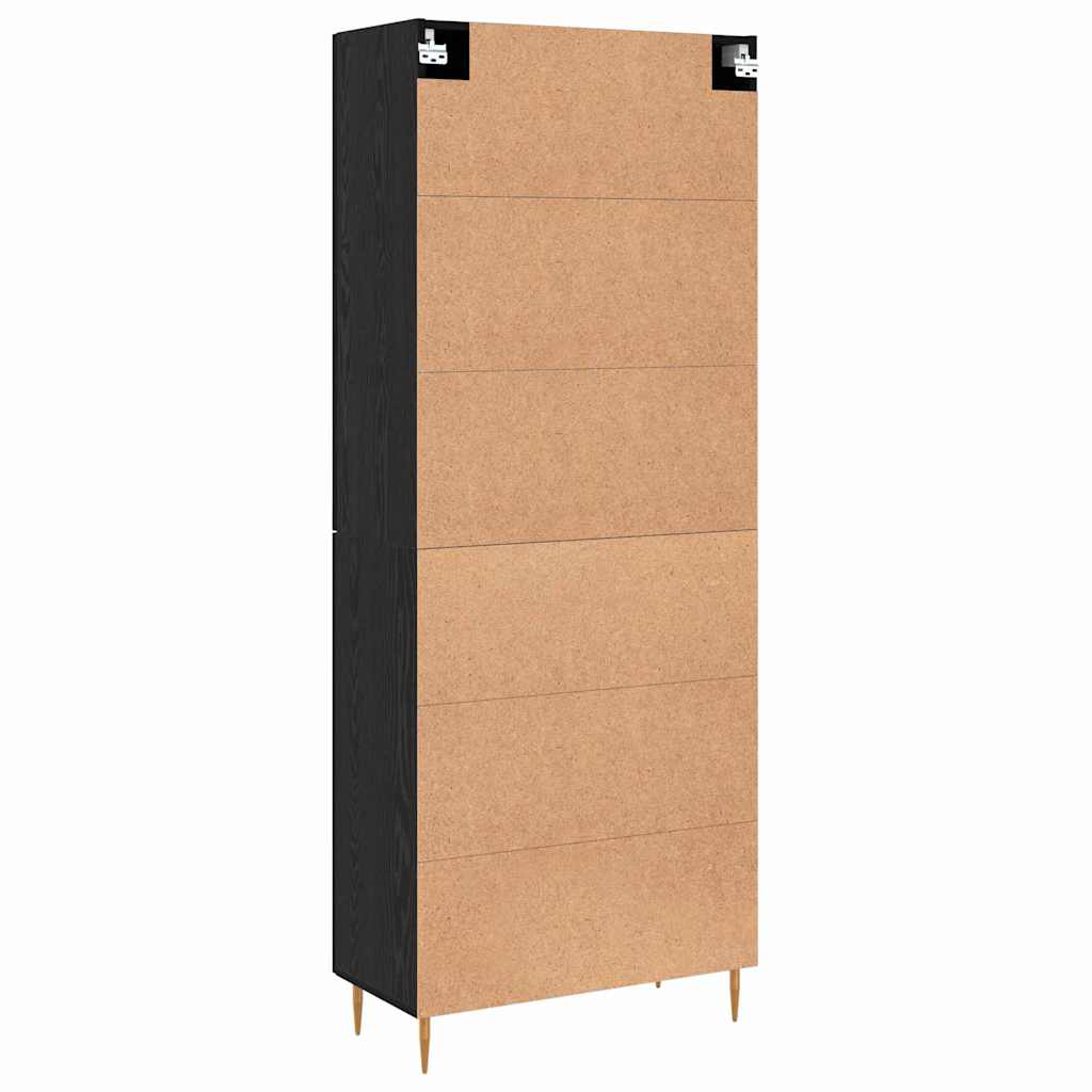 Høyskap Svart eik 69.5 x 34 x 180 cm Konstruert tre