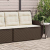 Hagebenk med pute Brun Poly rattan