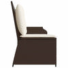 Hagebenk med pute Brun Poly rattan