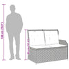 Hagebenk med pute Beige Poly rattan