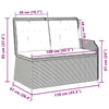 Hagebenk med pute Beige Poly rattan