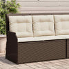 Hagebenk med pute Brun Poly rattan