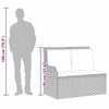 Hagebenk med pute Beige Poly rattan