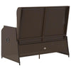 Hagebenk med pute Brun Poly rattan