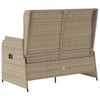 Hagebenk med pute Beige Poly rattan