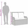Hagebenk med pute Beige Poly rattan