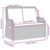 Hagebenk med pute Beige Poly rattan