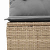 Hagebenk med pute Beige Poly rattan