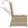 Hagebenk med pute Beige Poly rattan