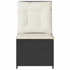 Hagemøbelsofa med pute Svart Poly rattan