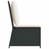 Hagemøbelsofa med pute Svart Poly rattan